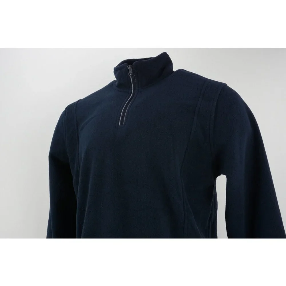 New Vintage 1946 Men's Sizes S / L Mood Indigo Blue Fleece Quarter‎ Zip Sweater